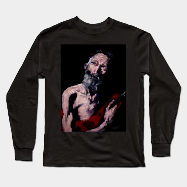 Saint Jerome after Jusepe de Ribera Long Sleeve T-Shirt by mvanzant